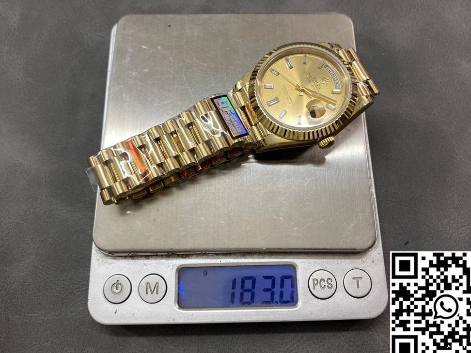 Steel M228238-0005 Date Diamond Factory Rolex Day v5 Dial Tungsten Hourmarker Gold QF 1012